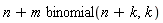 n+m*binomial(n+k, k)