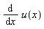 diff(u(x), x)