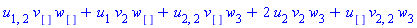 u[1, 2]*v[]*w[]+u[1]*v[2]*w[]+u[2, 2]*v[]*w[3]+2*u[2]*v[2]*w[3]+u[]*v[2, 2]*w[3]