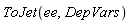 ToJet(ee, DepVars)