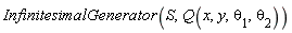 InfinitesimalGenerator(S, Q(x, y, theta[1], theta[2]))