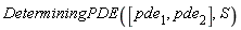DeterminingPDE([pde[1], pde[2]], S)