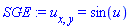 SGE := u[x, y] = sin(u)