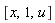 [x, 1, u]