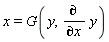 x = G(y, diff(y, x))