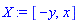 X := [-y, x]