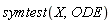symtest(X, ODE)