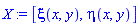 X := [xi(x, y), eta(x, y)]