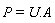 P = U.A