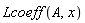 Lcoeff(A, x)