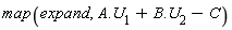 map(expand, A.U[1]+B.U[2]-C)