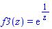 f3(z) = exp(1/z)