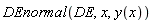 DEnormal(DE, x, y(x))
