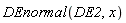 DEnormal(DE2, x)