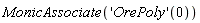 MonicAssociate(('OrePoly')(0))