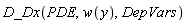D_Dx(PDE, w(y), DepVars)