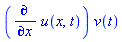 (diff(u(x, t), x))*v(t)