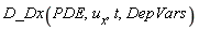 D_Dx(PDE, u[x], t, DepVars)