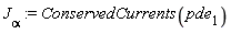 J[alpha] := ConservedCurrents(pde[1])