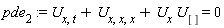 pde[2] := U[x, t]+U[x, x, x]+U[x]*U[] = 0