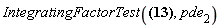 IntegratingFactorTest([_mu[1](x, t, u, u[x], u[t], u[x, x], u[t, x], u[t, t]) = (2*u[x, x]+2*u[t]+u^2)*_C3+_C1+_C2*t+_C4*t^2], pde[2])