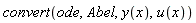 convert(ode, Abel, y(x), u(x))