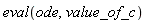 eval(ode, value_of_c)