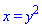 x = y^2