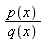 p(x)/q(x)