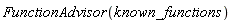 FunctionAdvisor(known_functions)