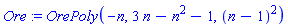 Ore := OrePoly(-n, 3*n-n^2-1, (n-1)^2)