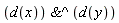 `&^`(d(x), d(y))