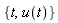 {t, u(t)}