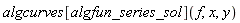 algcurves[algfun_series_sol](f, x, y)