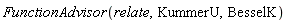 FunctionAdvisor(relate, KummerU, BesselK)