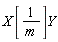 X[1/m]*Y
