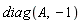 diag(A, -1)