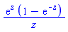 exp(z)*(1-exp(-z))/z