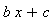 b*x+c