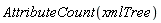 AttributeCount(xmlTree)