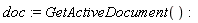 doc := GetActiveDocument()