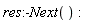 res:-Next()