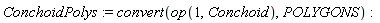 ConchoidPolys := convert(op(1, Conchoid), POLYGONS)