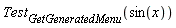 Test[GetGeneratedMenu](sin(x))