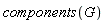 components(G)