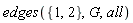 edges({1, 2}, G, all)