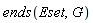 ends(Eset, G)