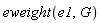 eweight(e1, G)