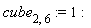 cube[2, 6] := 1