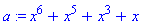 x^6+x^5+x^3+x